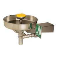 Eye/Face Wash Station, Wall-Mount Installation, Stainless Steel Bowl Trail Hammer and Bolt