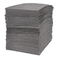 Premium Meltblown Sorbent Pads, Universal, 15" x 18", 30 gal. Absorbancy Trail Hammer and Bolt