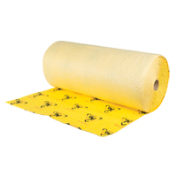 Rouleaux d'avertissement de premi&egrave;re qualit&eacute; - absorbants haute visibilit&eacute;, Lourd, 150' lo x 36" la, Absorption 57 gal. Trail Hammer and Bolt