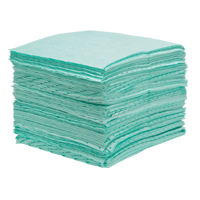 Premium Bonded Sorbent Pads, Hazmat, 15" x 18", 25 gal. Absorbancy Trail Hammer and Bolt