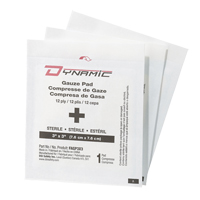 Gaze Dynamic, Tampon, 3" lo x 3" la, St&eacute;rile, Dispositif m&eacute;dical Classe 1 Trail Hammer and Bolt