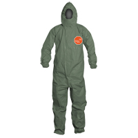 Tychem&reg; 2000 SFR Protective Coveralls, Small, Green Trail Hammer and Bolt