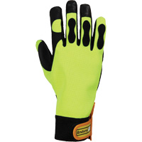 Endura&reg; Hi-Viz Chainsaw Gloves, Size Large/9, Goatskin Palm Trail Hammer and Bolt