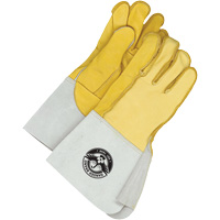 Welding Gloves, Grain Cowhide/Grain Deerskin, Size Large/10 Trail Hammer and Bolt