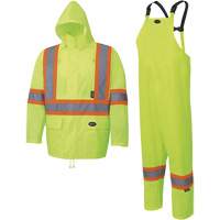 5619 Habit de pluie Oxford 150D, Polyester, 2T-Grand, Jaune lime haute visibilit&eacute; Trail Hammer and Bolt