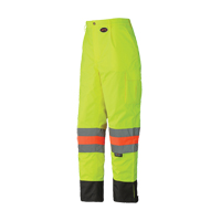 6039 Pantalon de s&eacute;curit&eacute; imperm&eacute;able pour le contr&ocirc;le de la circulation, Polyester, T-petit, Jaune lime haute visibilit&eacute; Trail Hammer and Bolt
