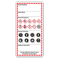 Workplace Labels, Cardstock, 3" W x 6" H, English Trail Hammer and Bolt