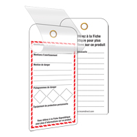 GHS Self-Laminating Workplace Tags, Cardstock, 3" W x 6" H, French Trail Hammer and Bolt