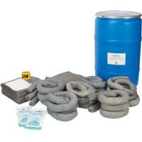 Spill Kit, Universal, Drum, 55 US gal. Absorbancy Trail Hammer and Bolt
