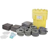 Premium Spill Kit, Universal, Salvage Drum, 95 US gal. Absorbancy Trail Hammer and Bolt