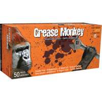 Grease Monkey&reg; Gloves, Medium, Latex, 15-mil, Powder-Free, Blue Trail Hammer and Bolt