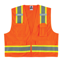 Veste d'arpenteur &agrave; 2 tons GloWear 8248Z, Orange haute visibilit&eacute;, Moyen/Petit, Polyester Trail Hammer and Bolt