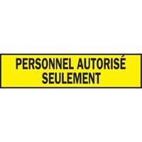 Warning Barricade Tape, French, 3" W x 200' L, 3.5 mils, Black on Yellow Trail Hammer and Bolt