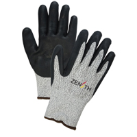 Gants &eacute;lastiques sans coutures r&eacute;sistants &agrave; la coupe pour temp&eacute;ratures froides, Taille Moyen/8, Calibre 13, Rev&ecirc;tement Mousse de nitrile, Enveloppe en PEHP, ASTM ANSI niveau A4 Trail Hammer and Bolt