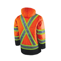 Parka de s&eacute;curit&eacute; doubl&eacute;, Orange haute visibilit&eacute;, Grand Trail Hammer and Bolt