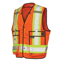 Veste de s&eacute;curit&eacute; pour arpenteur, Orange haute visibilit&eacute;, Grand, Polyester Trail Hammer and Bolt