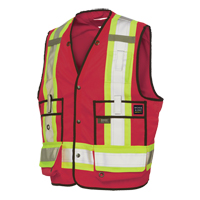 Veste de s&eacute;curit&eacute; pour arpenteur, Rouge, Grand, Polyester Trail Hammer and Bolt