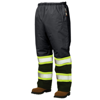 Pantalons &agrave; enfiler de s&eacute;curit&eacute; doubl&eacute;s, Polyester, Grand, Noir Trail Hammer and Bolt