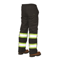 Pantalons &agrave; enfiler de s&eacute;curit&eacute; doubl&eacute;s, Polyester, Grand, Noir Trail Hammer and Bolt