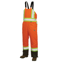 Salopettes de s&eacute;curit&eacute; doubl&eacute;e, Polyester/Polyur&eacute;thane, Grand, Orange haute visibilit&eacute; Trail Hammer and Bolt