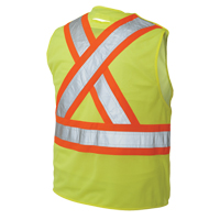 Veste de s&eacute;curit&eacute; d&eacute;tachable en cinq points, Jaune lime haute visibilit&eacute;, Grand/T-Grand, Polyester Trail Hammer and Bolt
