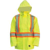 Open Road Jacket, Polyester/Polyurethane, High Visibility Lime-Yellow, Small Trail Hammer and Bolt