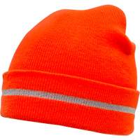 Bonnet en tricot haute visibilit&eacute; avec bande r&eacute;fl&eacute;chissante, Orange haute visibilit&eacute;, Acrylique Trail Hammer and Bolt