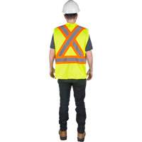 Traffic Safety Vest, High Visibility Lime-Yellow, Medium, Polyester Trail Hammer and Bolt