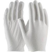 Inspection Gloves, Cotton, Unhemmed Cuff, One Size Trail Hammer and Bolt