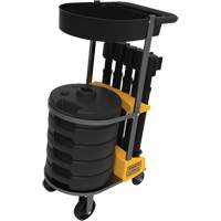 PLUS Barrier Post Cart Kit with Tray, 75' L, Metal, Black Trail Hammer and Bolt