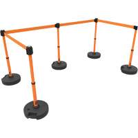 Ensemble de cinq montants pour barri&egrave;re PLUS, Plastique, 42" h, Ruban Orange, Longueur du ruban 15' Trail Hammer and Bolt