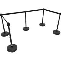 Ensemble de cinq montants pour barri&egrave;re PLUS, Plastique, 42" h, Ruban Noir, Longueur du ruban 15' Trail Hammer and Bolt