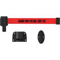 Syst&egrave;me de montage mural pour barri&egrave;re PLUS, Plastique, Fixation par vis, 15', Ruban Rouge Trail Hammer and Bolt