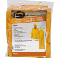 577 3-Piece Rain Suit, Polyester/PVC, 5X-Large, Yellow Trail Hammer and Bolt