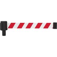 PLUS Banner Cassette, Blank, 15', Red and White Tape Trail Hammer and Bolt