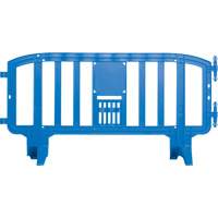 Barricade Movit, Emboîtables, 78" lo x 39" h, Bleu Trail Hammer and Bolt