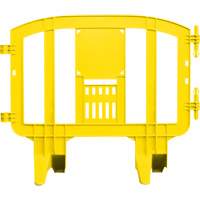 Barricade Minit, Emboîtables, 49" lo x 39" h, Jaune Trail Hammer and Bolt