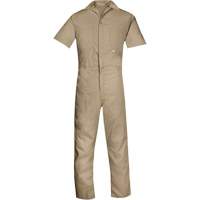 Short-Sleeved Coveralls, Men's, Tan, Size 4X-Large Trail Hammer and Bolt