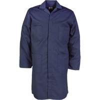 Lab Coat, Poly-Cotton, 32, Navy Blue Trail Hammer and Bolt