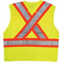 Safety Vest, High Visibility Lime-Yellow, 2X-Large/3X-Large, Polyester Trail Hammer and Bolt