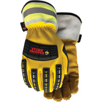 Gants 5782CR Storm Trooper, Petit, Paume en Cuir de vache, Poignet &eacute;lastique Trail Hammer and Bolt