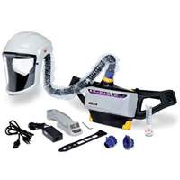 Trousse d'ensemble respirateur d'&eacute;puration d'air propuls&eacute; pour peintre Versaflo, Capuchon & visi&egrave;re, Pile Lithium-ion Trail Hammer and Bolt