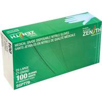 Puncture-Resistant Medical-Grade Disposable Gloves, 2X-Large, Nitrile, 4.5-mil, Powder-Free, Blue, Class 2 Trail Hammer and Bolt