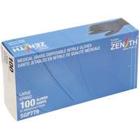 Gants jetables de calibre m&eacute;dical r&eacute;sistants &agrave; la perforation, Grand, Nitrile, 5 mils, Sans poudre, Noir, Classe 2 Trail Hammer and Bolt