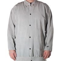 Cowhide Split Leather Welding Jacket, Leather, Small, Grey Trail Hammer and Bolt