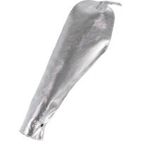 Welder's Heat Resistant Sleeves, 18", Aluminized Kevlar&reg;, Silver Trail Hammer and Bolt