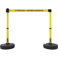 Ensemble de montants pour barri&egrave;re Plus, Plastique, 42" h, Ruban Jaune, Longueur du ruban 15' Trail Hammer and Bolt