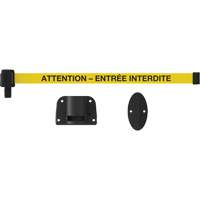 Syst&egrave;me de montage mural pour barri&egrave;re PLUS, Plastique, Fixation par vis, 15', Ruban Jaune Trail Hammer and Bolt