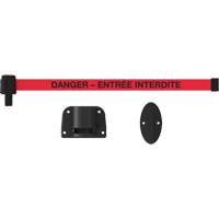 Syst&egrave;me de montage mural pour barri&egrave;re PLUS, Plastique, Fixation par vis, 15', Ruban Rouge Trail Hammer and Bolt