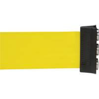 Magnetic Tape Cassette for Build-Your-Own Crowd Control Barrier, 12', Yellow Tape Trail Hammer and Bolt